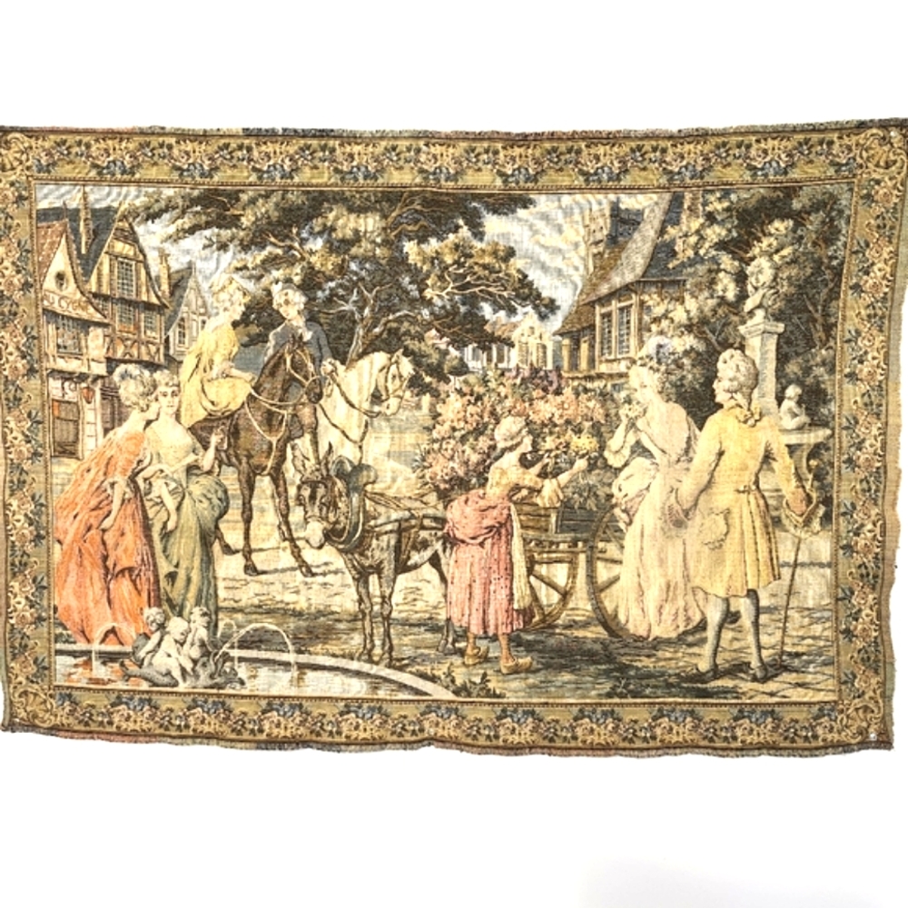 Vintage French Tapestry Wall Hanging